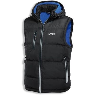 Uvex - Thermo Steppweste, Schwarz / Blau, Unisex-größe: M Uvex - Thermo Steppweste, Schwarz / Blau, Unisex-größe: M