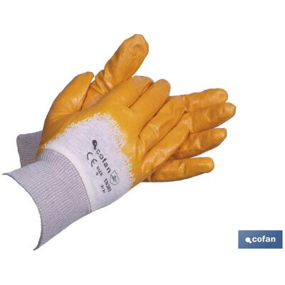 COFAN Gelber Nitrilhandschuh, Blistergröße 8 COFAN Gelber Nitrilhandschuh, Blistergröße 8