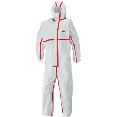 Schutzanzug 4565, Weiß/rot Typ 4/5/6 Gr. 3xl - 3m Schutzanzug 4565, Weiß/rot Typ 4/5/6 Gr. 3xl - 3m