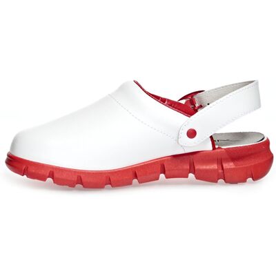 Berufsschuhe Clog Dynamic 7313 Abeba Weiß/rot Gr. 41 Berufsschuhe Clog Dynamic 7313 Abeba Weiß/rot Gr. 41