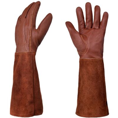OEM 1 Paar Gartenhandschuhe – Arbeitshandschuhe – Rosenhandschuhe – Durchstichfest – Unisex – Größe S – 40 Cm – Polyester – Kaffeebraun OEM 1 Paar Gartenhandschuhe – Arbeitshandschuhe – Rosenhandschuhe – Durchstichfest – Unisex – Größe S – 40 Cm – Polyester – Kaffeebraun