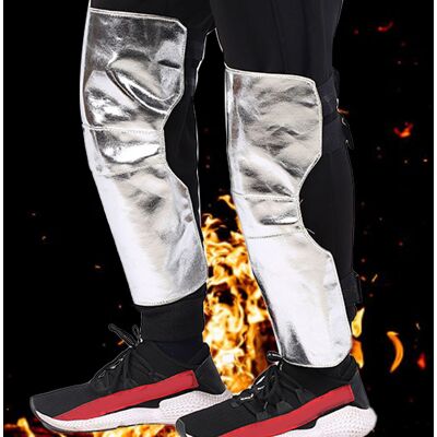 JUTE Ein Paar Isolierende Knieschoner Aus Aluminiumfolie, Feuerfest, Verschleißfest, Langlebig, Strahlungsbeständig, Flammhemmend, Isolierende Beinschienen. JUTE Ein Paar Isolierende Knieschoner Aus Aluminiumfolie, Feuerfest, Verschleißfest, Langlebig, Strahlungsbeständig, Flammhemmend, Isolierende Beinschienen.
