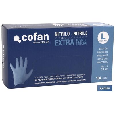 COFAN Box Mit 100 Extra Starken Nitrilhandschuhen T - L COFAN Box Mit 100 Extra Starken Nitrilhandschuhen T - L