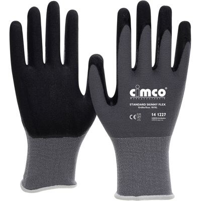 Cimco Standard Skinny Flex Schwarz/grau 141225 Strickgewebe Arbeitshandschuh Größe (handschuhe): 8, Cimco Standard Skinny Flex Schwarz/grau 141225 Strickgewebe Arbeitshandschuh Größe (handschuhe): 8,