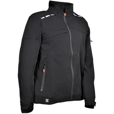 Cofra Arbeitsjacke 250 G/m², Shellwear, Mit Reflexstreifen Schwarz 44 Cofra Arbeitsjacke 250 G/m², Shellwear, Mit Reflexstreifen Schwarz 44