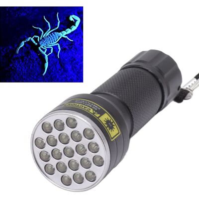 JUTE Uv-taschenlampe Mit 21 Leds, 395 Nm Uv-led, Zum Aufspüren Von Skorpionen, Falschgeld, Fluoreszierenden Substanzen Und Austrocknenden Gesichtsmasken. JUTE Uv-taschenlampe Mit 21 Leds, 395 Nm Uv-led, Zum Aufspüren Von Skorpionen, Falschgeld, Fluoreszierenden Substanzen Und Austrocknenden Gesichtsmasken.