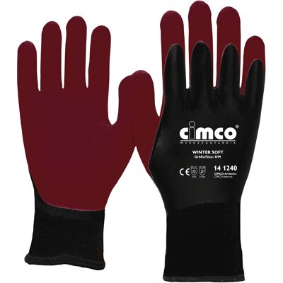Winter Soft Dunkelrot/schwarz 141243 Vinyl Arbeitshandschuh Größe (handschuhe): 11, Xxl En 388 - Cimco Winter Soft Dunkelrot/schwarz 141243 Vinyl Arbeitshandschuh Größe (handschuhe): 11, Xxl En 388 - Cimco