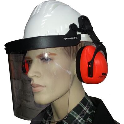 Climax - Bauhelm Mit Gesichts- Und Gehörschutz In Versch. Farben Weiß Climax - Bauhelm Mit Gesichts- Und Gehörschutz In Versch. Farben Weiß