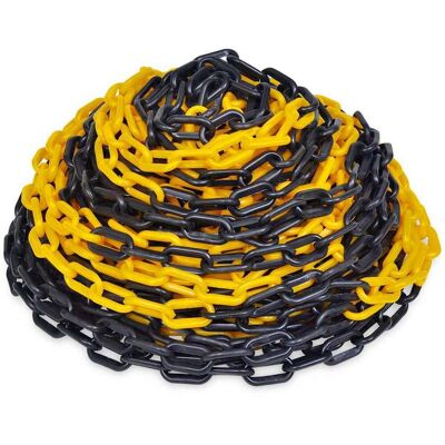 Vidaxl 30 M Plastic Warning Chain Yellow And Black Vidaxl 30 M Plastic Warning Chain Yellow And Black