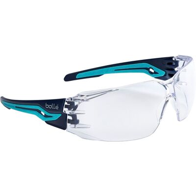 Bollé Safety - Bolle Sicherheitsbrille Silex - Werkstatbrille Mit Augenschutz Nach En166 Und Klarer Sichtscheibe, Blau/blau Bollé Safety - Bolle Sicherheitsbrille Silex - Werkstatbrille Mit Augenschutz Nach En166 Und Klarer Sichtscheibe, Blau/blau