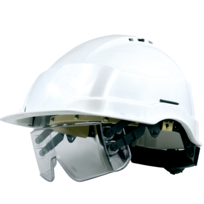 Singer Safety - Weißer Helm Mit Unter Dem Visier Integrierter Brille-maske Singer - Casirisbl2 Singer Safety - Weißer Helm Mit Unter Dem Visier Integrierter Brille-maske Singer - Casirisbl2