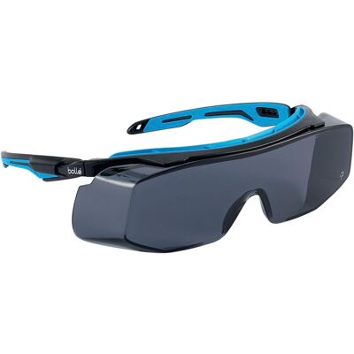 BOLLÉ SAFETY Bolle Sicherheitsbrille Tyron Otg - Augenschutz Nach En166 Mit Rauchglas Sichtscheibe, Schwarz/blau BOLLÉ SAFETY Bolle Sicherheitsbrille Tyron Otg - Augenschutz Nach En166 Mit Rauchglas Sichtscheibe, Schwarz/blau