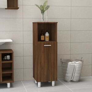 vidaXL Badezimmer Schrank Braun Eiche 30x30x95 cm Verbundholz - Badezimmermöbel vidaXL Badezimmer Schrank Braun Eiche 30x30x95 cm Verbundholz - Badezimmermöbel