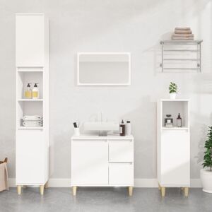 Badschrank Weiß 30x30x100 Cm Holzwerkstoff Vidaxl Badschrank Weiß 30x30x100 Cm Holzwerkstoff Vidaxl