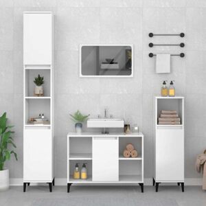 Waschbeckenunterschrank Hochglanz-weiß 80x33x60cm Holzwerkstoff Vidaxl Waschbeckenunterschrank Hochglanz-weiß 80x33x60cm Holzwerkstoff Vidaxl