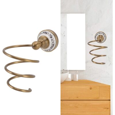 JUTE Kupfernes Badezimmerregal Mit Haartrocknerhalter, Wandregal, Aufbewahrungszubehör Für Die Badewanne, Haartrocknerhalter JUTE Kupfernes Badezimmerregal Mit Haartrocknerhalter, Wandregal, Aufbewahrungszubehör Für Die Badewanne, Haartrocknerhalter