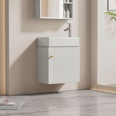 SANS MARQUE Badezimmermöbel Waschbecken – 46x26x56 Cm – 15.9 Kg – Aus Mdf – Das Einzigartige Paneel – Ausgestattet Mit Einem – Der Für Kleine SANS MARQUE Badezimmermöbel Waschbecken – 46x26x56 Cm – 15.9 Kg – Aus Mdf – Das Einzigartige Paneel – Ausgestattet Mit Einem – Der Für Kleine