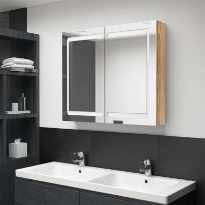 vidaXL LED Badspiegelschrank - Wandmontage, 80x12x68cm vidaXL LED Badspiegelschrank - Wandmontage, 80x12x68cm