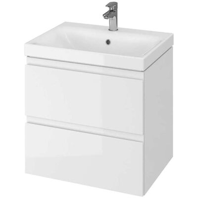 Cersanit Moduo Badezimmerunterschrank mit Waschbecken - 60cm Weiß Cersanit Moduo Badezimmerunterschrank mit Waschbecken - 60cm Weiß