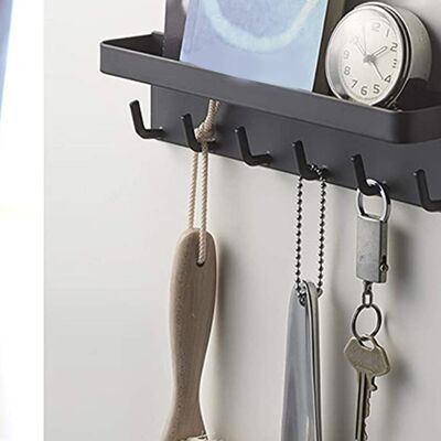 JUTE Schwarzer Magnetischer Schlüsselhalter Zum Aufhängen Hinter Der Tür, Schlüsselhaken, Ablagefach, Kein Bohren Erforderlich, Selbstklebend, Für Wohnzimmer Und Badezimmer. JUTE Schwarzer Magnetischer Schlüsselhalter Zum Aufhängen Hinter Der Tür, Schlüsselhaken, Ablagefach, Kein Bohren Erforderlich, Selbstklebend, Für Wohnzimmer Und Badezimmer.