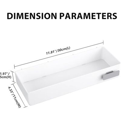 OEM Duschablage Badezimmerregal Kunststoff Wandregal Duschkorb Kleine Duschablage Kein Bohren Erforderlich Selbstklebend 30 X 11 X 5 Cm Weiß OEM Duschablage Badezimmerregal Kunststoff Wandregal Duschkorb Kleine Duschablage Kein Bohren Erforderlich Selbstklebend 30 X 11 X 5 Cm Weiß