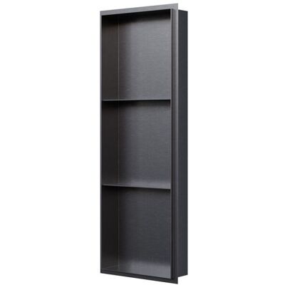 Wandnische Bernstein Nt309010x Edelstahl Randlos 30x90x10cm Mit Ablagefach Gunmetal Wandnische Bernstein Nt309010x Edelstahl Randlos 30x90x10cm Mit Ablagefach Gunmetal