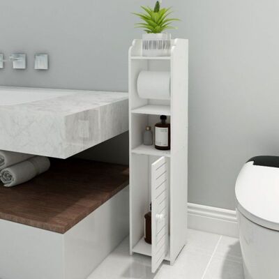 OEM Badezimmerschrank – Eine Tür Und Zwei Trennwände – Schmal Und Hoch – Wasserfest Und Stabil – Unterteilter Stauraum – Weiß OEM Badezimmerschrank – Eine Tür Und Zwei Trennwände – Schmal Und Hoch – Wasserfest Und Stabil – Unterteilter Stauraum – Weiß