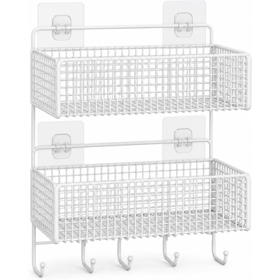 OEM Wandregal 2 Ablagen Badezimmer Weiß 26 Cm OEM Wandregal 2 Ablagen Badezimmer Weiß 26 Cm
