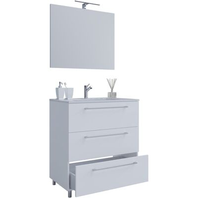 VCM Weißes Badezimmermöbel-Set - 3-teilig, Modern, Langlebig VCM Weißes Badezimmermöbel-Set - 3-teilig, Modern, Langlebig