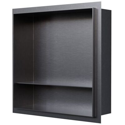 Wandnische Bernstein Nt303010x Edelstahl Randlos 30x30x10cm Mit Ablagefach Gunmetal Wandnische Bernstein Nt303010x Edelstahl Randlos 30x30x10cm Mit Ablagefach Gunmetal