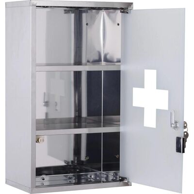 EASY COMFORT Medizinschrank Easycomfort Edelstahl Gesicherter Schloss EASY COMFORT Medizinschrank Easycomfort Edelstahl Gesicherter Schloss