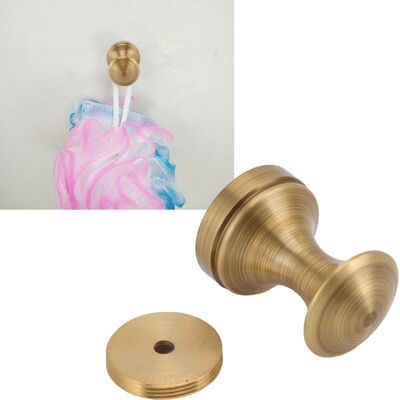 JUTE Einfacher, Komplett Aus Kupfer Gefertigter Haken Für Badezimmer Oder Hotelzimmer, Zur Befestigung Hinter Einer Tür Oder An Der Wand Im Eingangsbereich, Geschnitzter Garderobenhaken Im Antik-stil JUTE Einfacher, Komplett Aus Kupfer Gefertigter Haken Für Badezimmer Oder Hotelzimmer, Zur Befestigung Hinter Einer Tür Oder An Der Wand Im Eingangsbereich, Geschnitzter Garderobenhaken Im Antik-stil