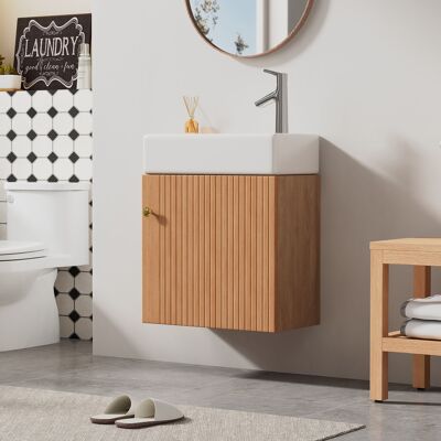 SANS MARQUE Badezimmermöbel Waschbecken – 46x26x56 Cm – 15.9 Kg – Aus Mdf – Das Einzigartige Paneel – Ausgestattet Mit Einem – Der Für Kleine – Modell B SANS MARQUE Badezimmermöbel Waschbecken – 46x26x56 Cm – 15.9 Kg – Aus Mdf – Das Einzigartige Paneel – Ausgestattet Mit Einem – Der Für Kleine – Modell B