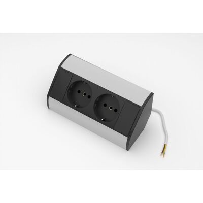 Bernstein 2-fach Steckdosenleiste Für Ecken Schwarz/silber Ideal Zum Nachrüsten In Spiegelschränke Und Badmöbel-sets Bernstein 2-fach Steckdosenleiste Für Ecken Schwarz/silber Ideal Zum Nachrüsten In Spiegelschränke Und Badmöbel-sets