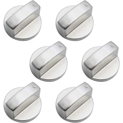 Memkey - 6 Stück Universal-bedienknöpfe Aus Metall, Gasherd-knopf, 6 Mm Universal-bedienknöpfe, Herdknopf Für Gasherd, Herd, Backofen, Kochfeld Memkey - 6 Stück Universal-bedienknöpfe Aus Metall, Gasherd-knopf, 6 Mm Universal-bedienknöpfe, Herdknopf Für Gasherd, Herd, Backofen, Kochfeld