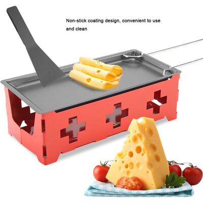 HEAT Tragbares Raclette-käse-set Mit Antihaftbeschichteter Kochplatte, 6 Sonden, Grillwerkzeug Für Küche Und Backofen, Raclette-pfanne Für Gasherd, Ideal Für Gesellige Mahlzeiten HEAT Tragbares Raclette-käse-set Mit Antihaftbeschichteter Kochplatte, 6 Sonden, Grillwerkzeug Für Küche Und Backofen, Raclette-pfanne Für Gasherd, Ideal Für Gesellige Mahlzeiten