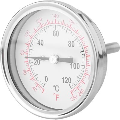 HEAT 62 Mm Bimetallthermometer, 120 °c, Für Backofen, Grill Und Bbq, Mit Analoger Zwei-skalen-anzeige Für Präzises Kochen. HEAT 62 Mm Bimetallthermometer, 120 °c, Für Backofen, Grill Und Bbq, Mit Analoger Zwei-skalen-anzeige Für Präzises Kochen.