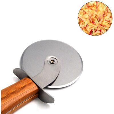JUTE Pizzaschneider Aus Edelstahl Mit Rutschfestem Holzgriff JUTE Pizzaschneider Aus Edelstahl Mit Rutschfestem Holzgriff