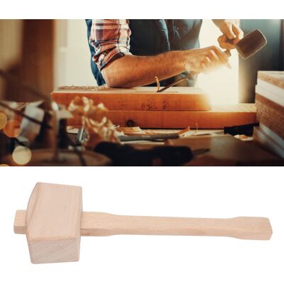 JUTE 100-mm-holzhammer, Holzklöppel, Holzgriff, Holzbearbeitungswerkzeug, Kleiner Zimmermannshammer JUTE 100-mm-holzhammer, Holzklöppel, Holzgriff, Holzbearbeitungswerkzeug, Kleiner Zimmermannshammer