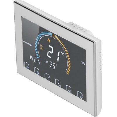 HEAT Intelligenter Heimthermostat Mit Hintergrundbeleuchtetem Lcd-bildschirm, Temperaturregler Für Wasser, Gas, Wechselstrom 95-240v (bht8000gc, Weiß) HEAT Intelligenter Heimthermostat Mit Hintergrundbeleuchtetem Lcd-bildschirm, Temperaturregler Für Wasser, Gas, Wechselstrom 95-240v (bht8000gc, Weiß)