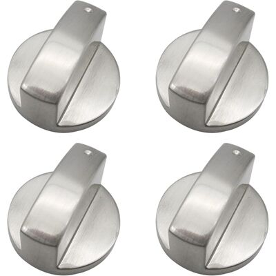 MYSELOXY Set Mit 4 Silberfarbenen, 6 Mm Großen, Präzise Drehbaren Herdknöpfen Aus Zinklegierung Für Backofen Und Gasherd MYSELOXY Set Mit 4 Silberfarbenen, 6 Mm Großen, Präzise Drehbaren Herdknöpfen Aus Zinklegierung Für Backofen Und Gasherd
