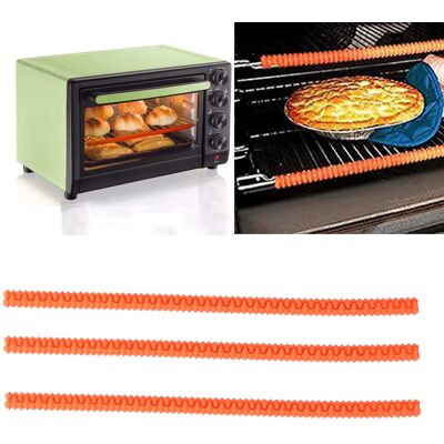 JUTE Ofenrostschutz, Ofen-wärmeisolationsstreifen, Silikon-anbrennschutzstreifen Für Mikrowelle Und Backofen, Orange. JUTE Ofenrostschutz, Ofen-wärmeisolationsstreifen, Silikon-anbrennschutzstreifen Für Mikrowelle Und Backofen, Orange.