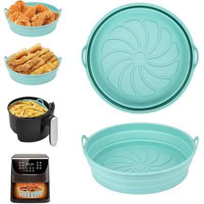 OEM Silikon-behälter Für Airfryer – Wiederverwendbare Pfanneneinlagen Und Faltbare Tablettroste Als Zubehör Für Airfryer, Mikrowelle Und Backofen (blau) OEM Silikon-behälter Für Airfryer – Wiederverwendbare Pfanneneinlagen Und Faltbare Tablettroste Als Zubehör Für Airfryer, Mikrowelle Und Backofen (blau)