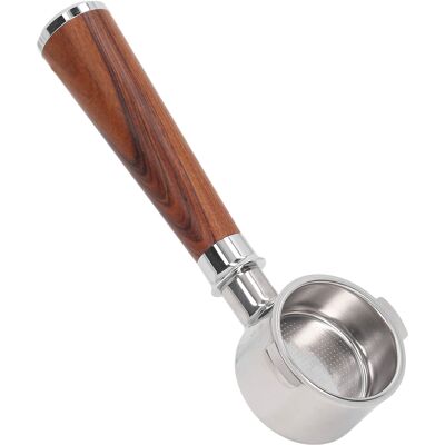 HEAT 51-mm-siebträger Mit 2 Ohren, Bodenlosem Griff, Edelstahl Für Delonghi Eco310, Thailändisches Rosenholz HEAT 51-mm-siebträger Mit 2 Ohren, Bodenlosem Griff, Edelstahl Für Delonghi Eco310, Thailändisches Rosenholz
