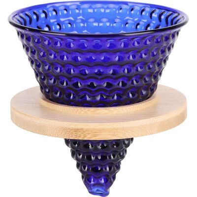 HEAT Wiederverwendbarer Glaskaffeefilter, Teekannentrichter, Zubehör Für Kaffeemaschinen, Blau HEAT Wiederverwendbarer Glaskaffeefilter, Teekannentrichter, Zubehör Für Kaffeemaschinen, Blau