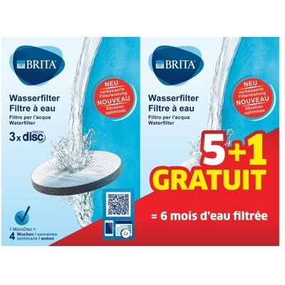 Brita Wasserfilterpatrone - MicroDisc - Packung mit 6 Brita Wasserfilterpatrone - MicroDisc - Packung mit 6
