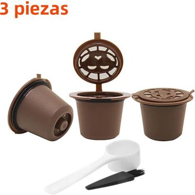 NONAME 3-teiliges, Nachfüllbares Filterset Für Nespresso-kaffeemaschinen, Wiederverwendbare Kaffeekapseln Mit Löffel Und Bürste, 38,1 Cm NONAME 3-teiliges, Nachfüllbares Filterset Für Nespresso-kaffeemaschinen, Wiederverwendbare Kaffeekapseln Mit Löffel Und Bürste, 38,1 Cm