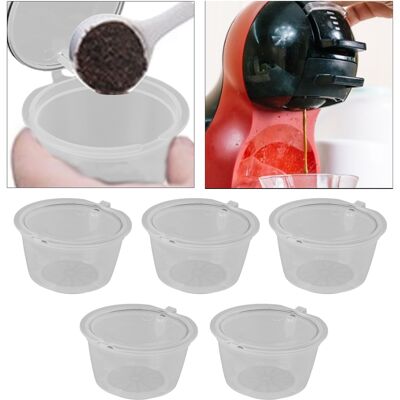 JUTE Dolcegusto Wiederverwendbare Kaffeefilterkapseln Für Kaffeemaschinen, Je 50 Ml, 5er-packung, Transparent. JUTE Dolcegusto Wiederverwendbare Kaffeefilterkapseln Für Kaffeemaschinen, Je 50 Ml, 5er-packung, Transparent.