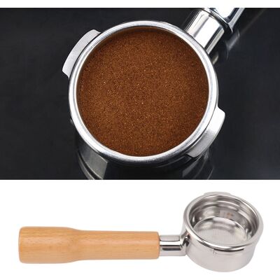 JUTE Universeller Griff Für Breville Series 9 Kaffeemaschinen, 58 Mm, Zwei Griffe, Bodenlos, Edelstahl C1, Naturfarben Buche JUTE Universeller Griff Für Breville Series 9 Kaffeemaschinen, 58 Mm, Zwei Griffe, Bodenlos, Edelstahl C1, Naturfarben Buche