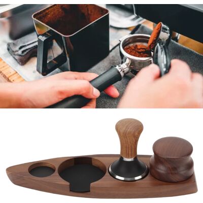 JUTE Kaffeeständer Aus Walnussholz Mit Passender Aufbewahrungsmöglichkeit Für Zubehör (kleine Größe): Kompatibel Mit Einem 51/53 Mm Sockel, Einem 53 Mm Tamper Und Einem 53 Mm Pulverbehälter. JUTE Kaffeeständer Aus Walnussholz Mit Passender Aufbewahrungsmöglichkeit Für Zubehör (kleine Größe): Kompatibel Mit Einem 51/53 Mm Sockel, Einem 53 Mm Tamper Und Einem 53 Mm Pulverbehälter.